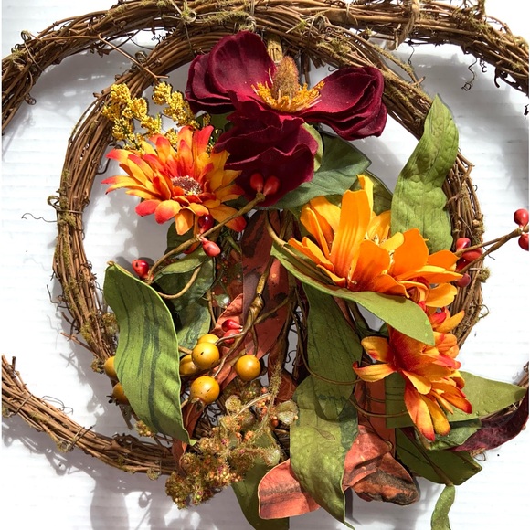 Festive Harvest Autumnal door hanging  19”x 15” - Picture 2 of 6